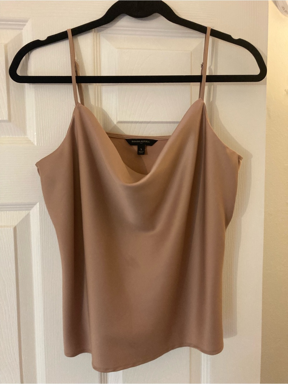 Banana Republic Satin Cowl Neck Camisole in Nude Taupe